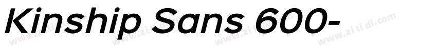 Kinship Sans 600字体转换